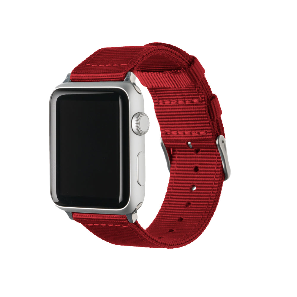 Apple Watch Nylon Watch Band Red Stainless Archer Watch Straps