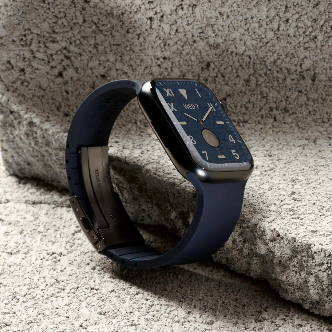 Apple Watch Custom Fit Silicone - Midnight Blue/Gray