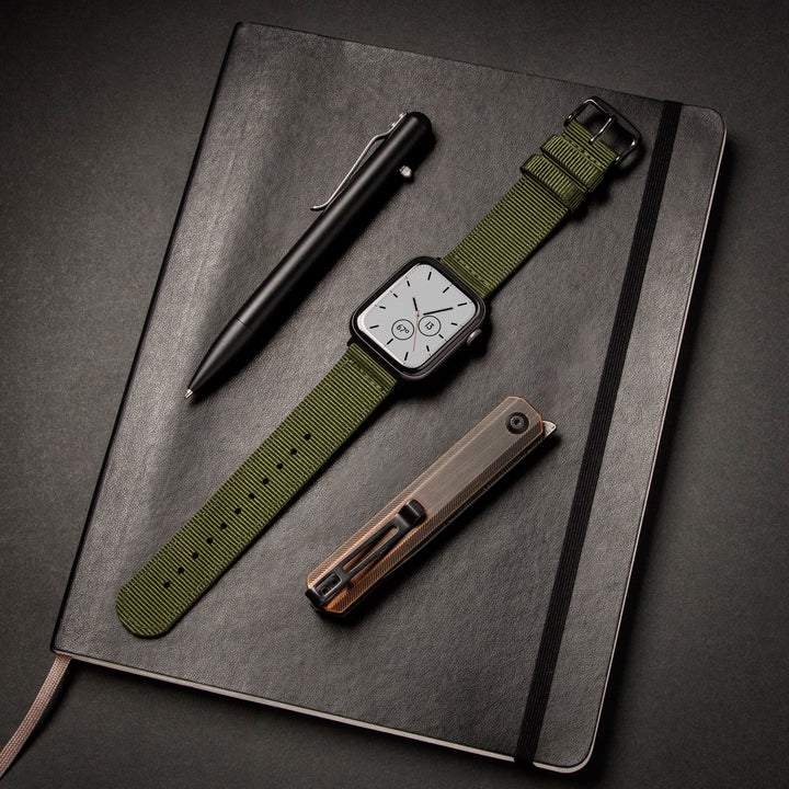 Apple Watch Nylon Watch Band - Olive/Black