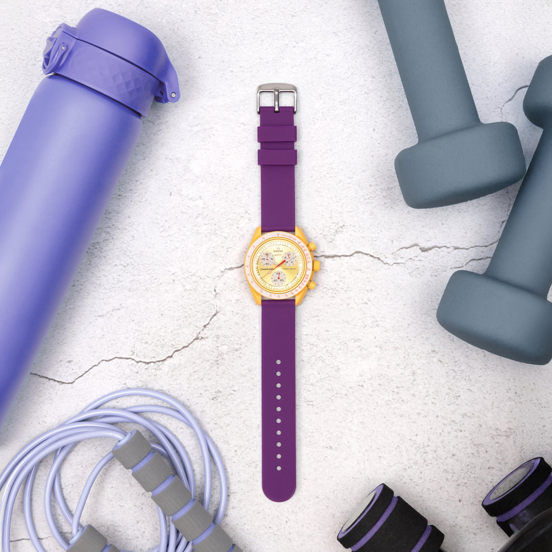 Quick Release Silicone Watch Band - Deep Purple