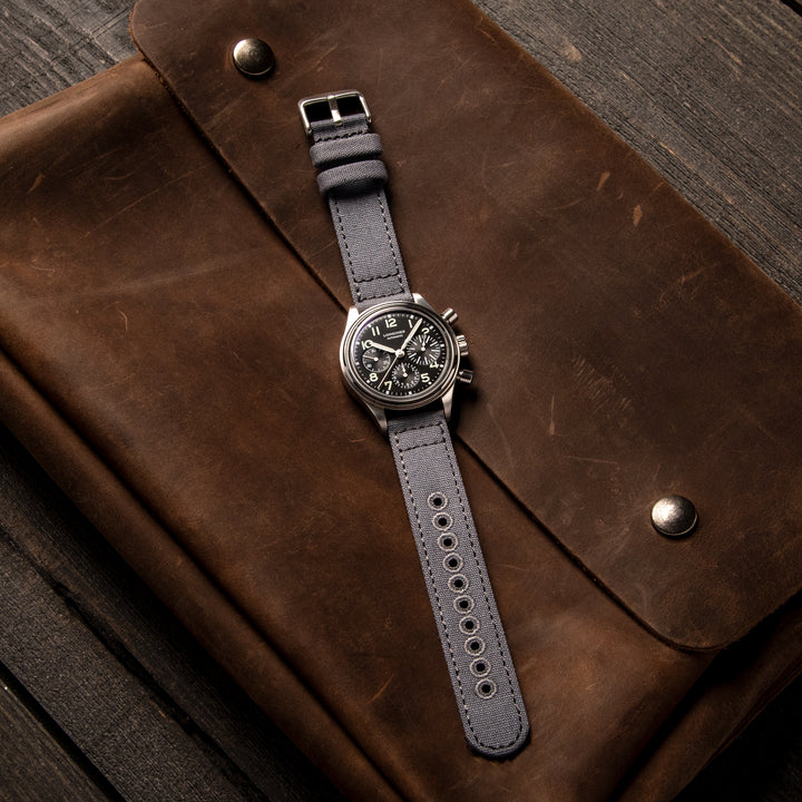 Quick Release Canvas Watch Band - Slate Gray