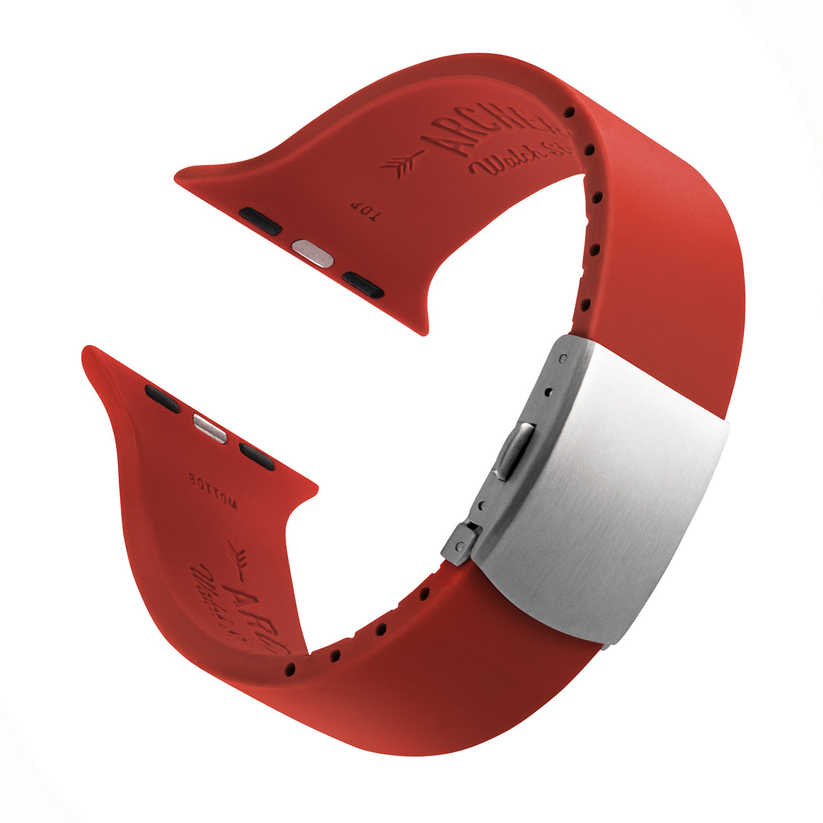 Red Silicone Apple Watch store Band