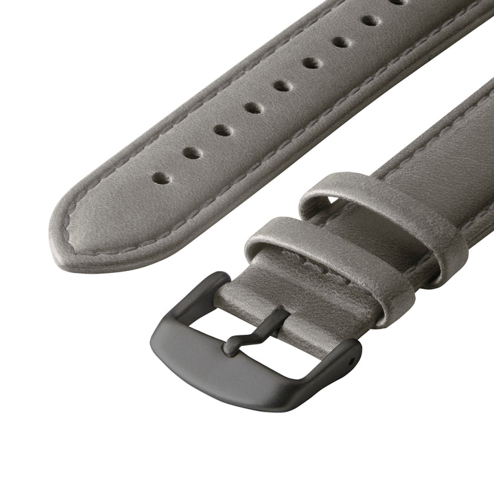 Apple Watch Leather Watch Band - Pewter Gray/Matched/Space Gray