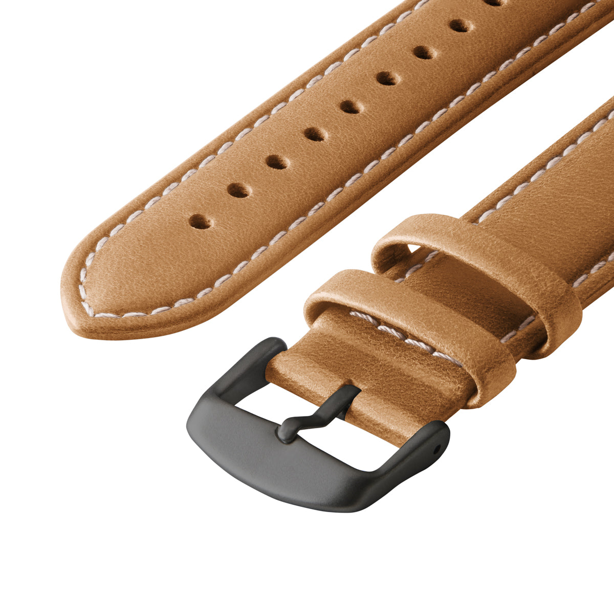 Canvas with Leather Trim Watch Band