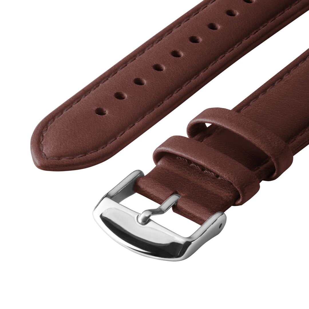 Quick Release Leather Watch Band - Mahogany/Matched