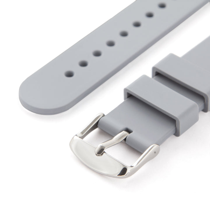 Quick Release Silicone Watch Band - Platinum Gray