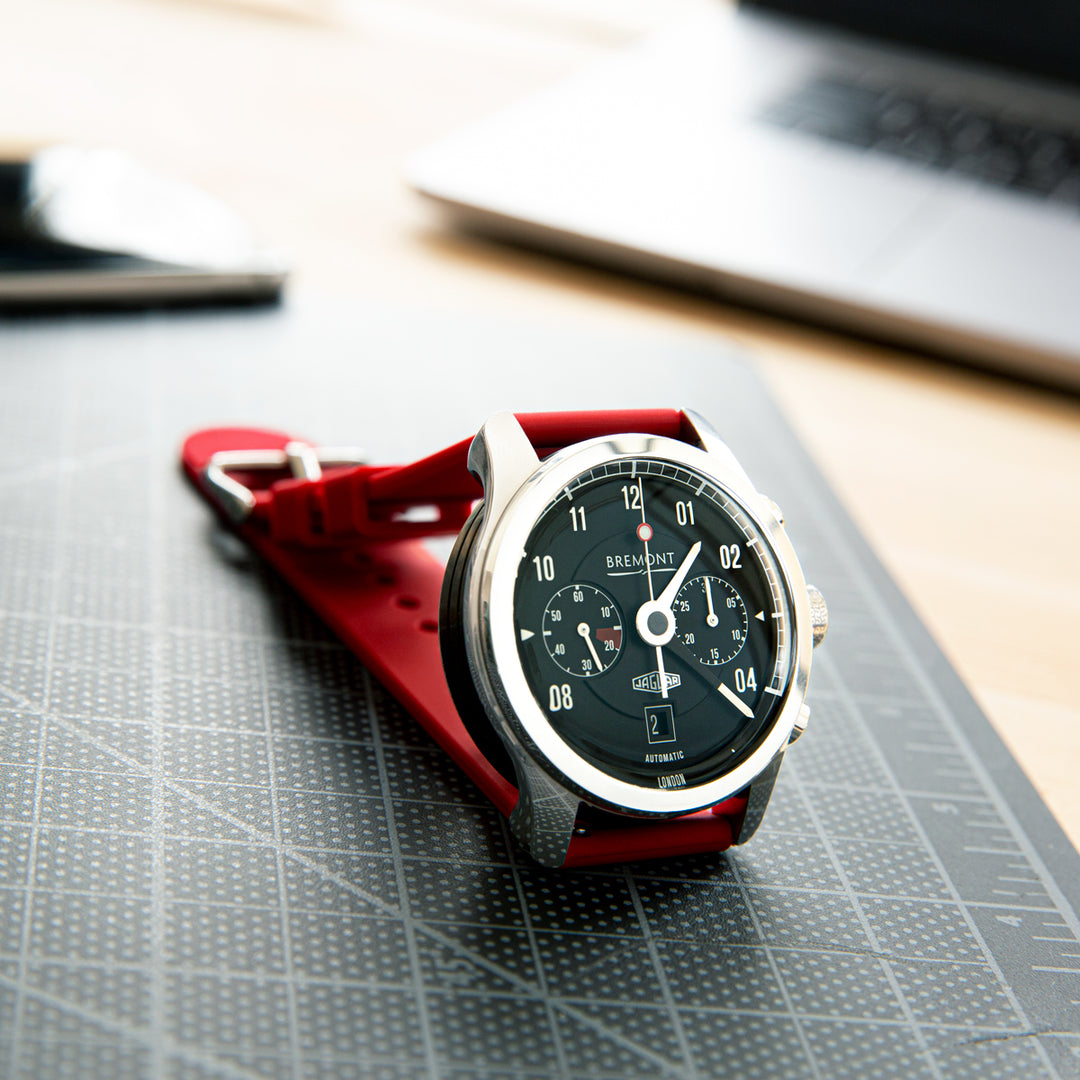 Quick Release Silicone Watch Band - Venetian Red