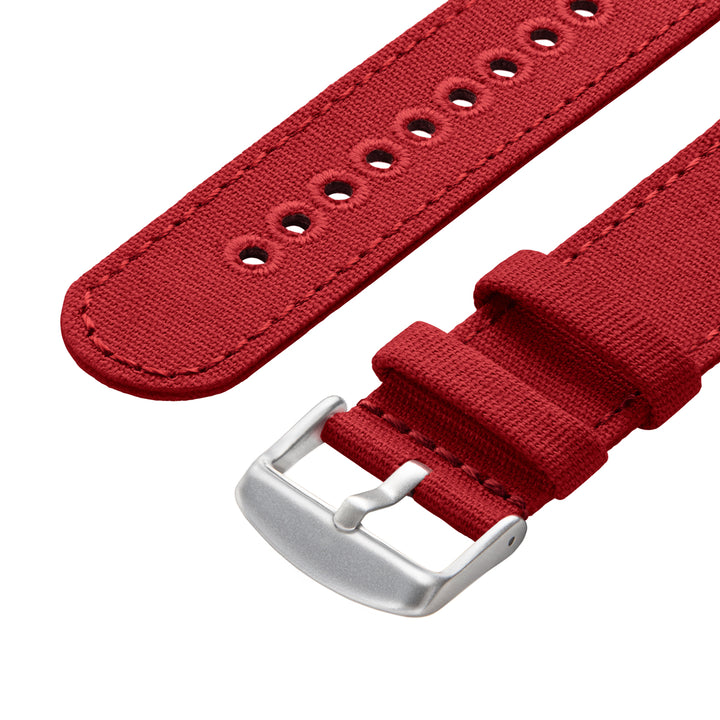 Apple Watch Canvas - Carmine Red/Silver Aluminum, ARC-AWC2-REDS42, ARC-AWC2-REDS38