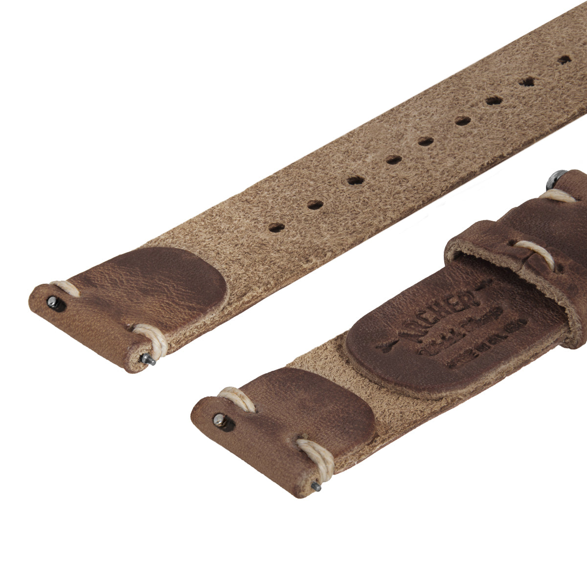 Quick Release Horween Leather - Natural/Natural – Archer Watch Straps