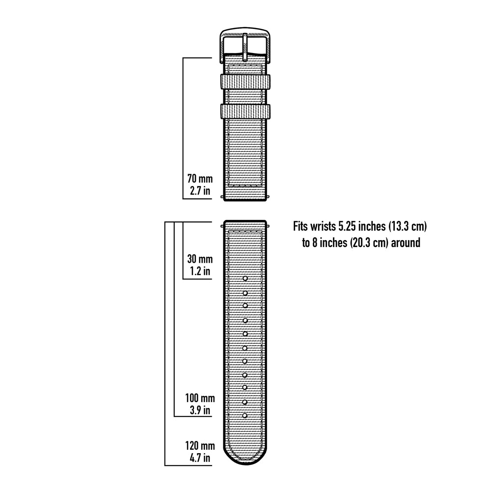 Quick Release Nylon - Khaki, ARC-QRN-KHK22, ARC-QRN-KHK20, ARC-QRN-KHK18