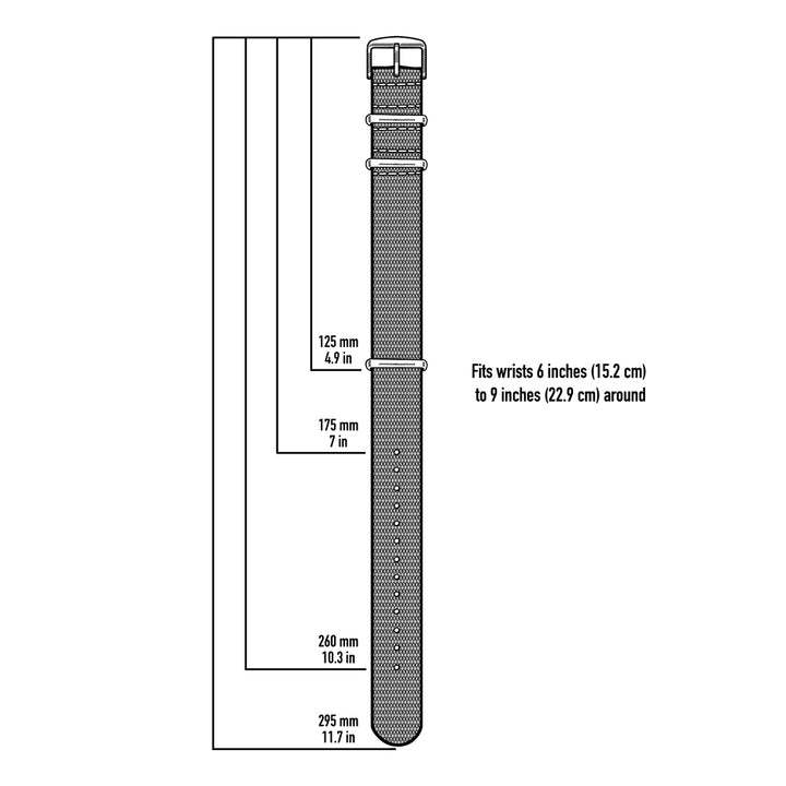 Seat Belt NATO - Black, Stainless Hardware, ARC-SBNATO-BLK22, ARC-SBNATO-BLK20, ARC-SBNATO-BLK18