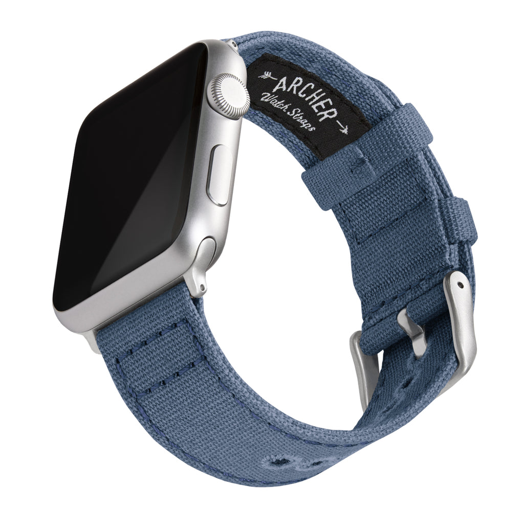 Archer Watch Straps - Canvas Watch Bands for Apple Watch (Carmine