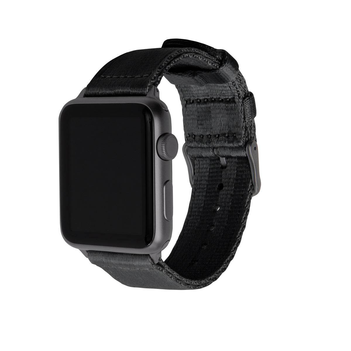 Apple Watch Seat Belt Nylon Watch Band - Black/Gray – Archer Watch Straps