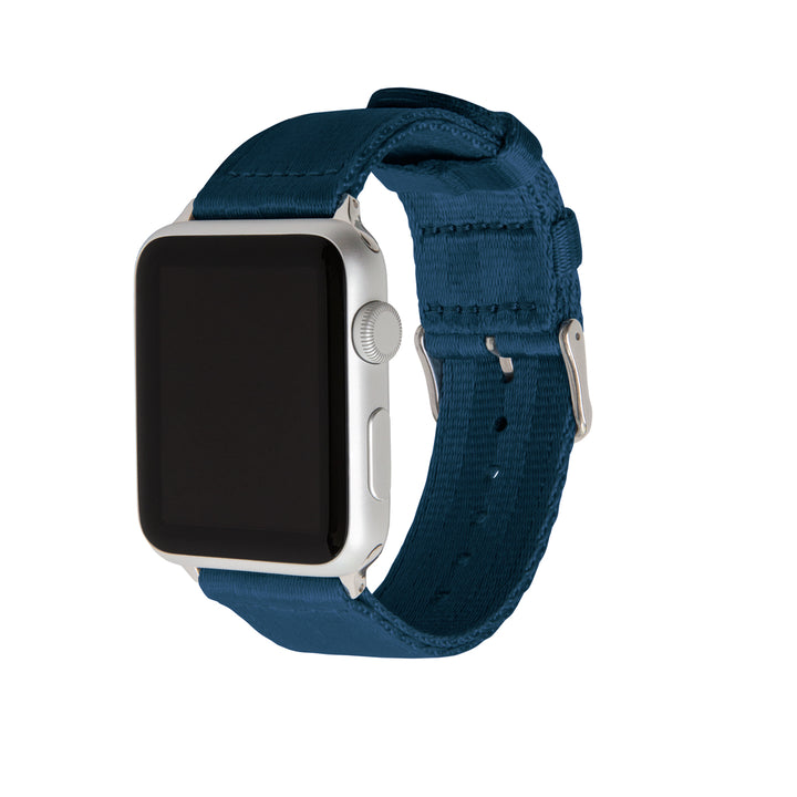 Apple Watch Seat Belt Nylon - Navy/Stainless, ARC-AWSB-NVYS42, ARC-AWSB-NVYS38