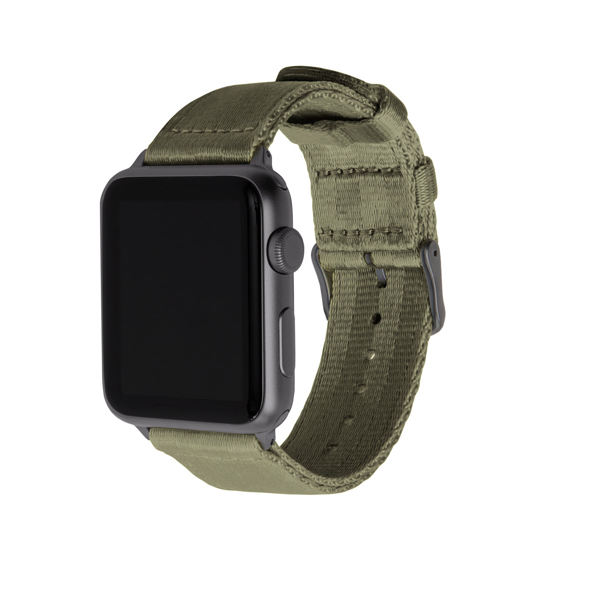 Apple Watch Seat Belt Nylon Watch Band Olive Gray