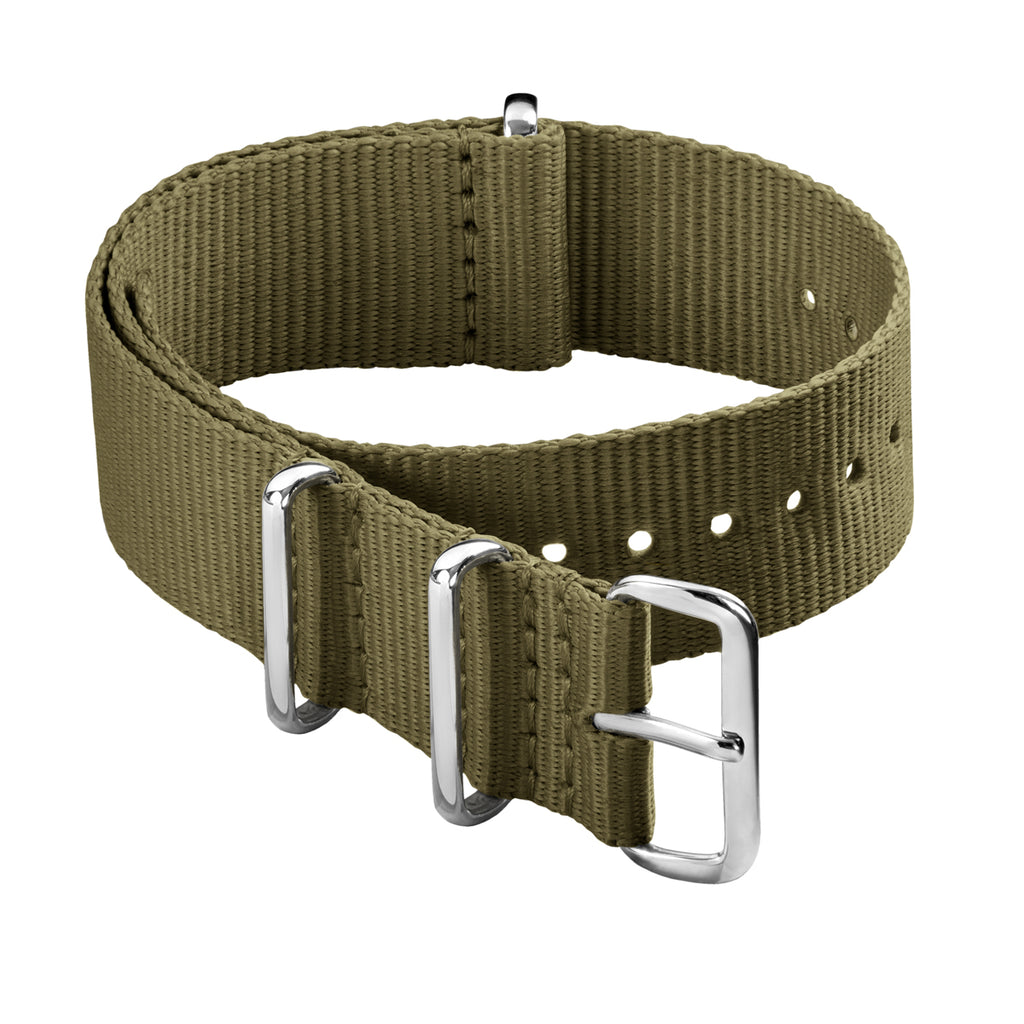 Archer Watch Straps - Nylon Quick Release Replacement Watch Bands (Olive,  22mm) 