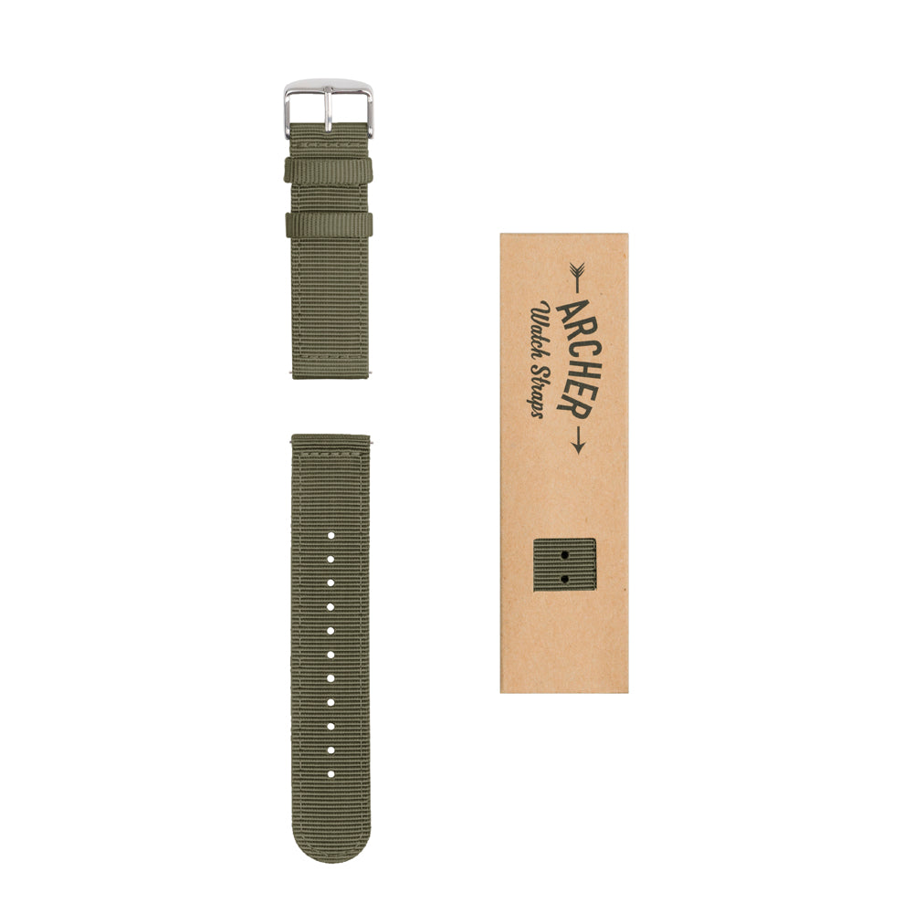 Quick Release Nylon - Olive – Archer Watch Straps