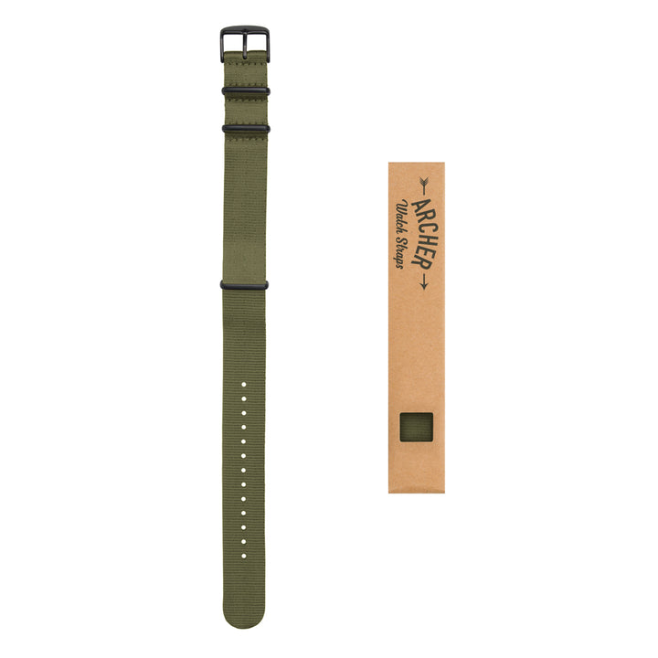 Seat Belt NATO - Olive, Black Hardware, ARC-SBNATO-OLVB22, ARC-SBNATO-OLVB20, ARC-SBNATO-OLVB18