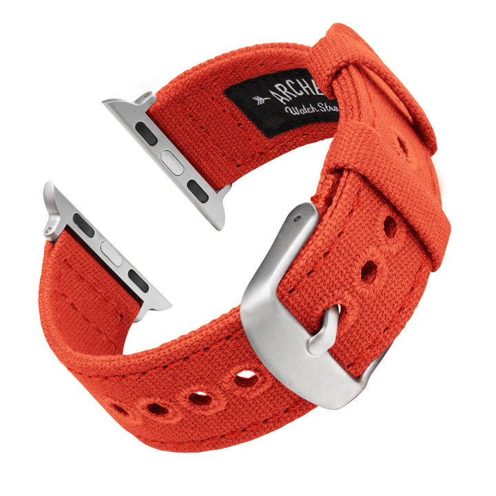 Apple Watch Canvas - Tangelo Orange/Silver Aluminum, ARC-AWC2-ORGS42, ARC-AWC2-ORGS38