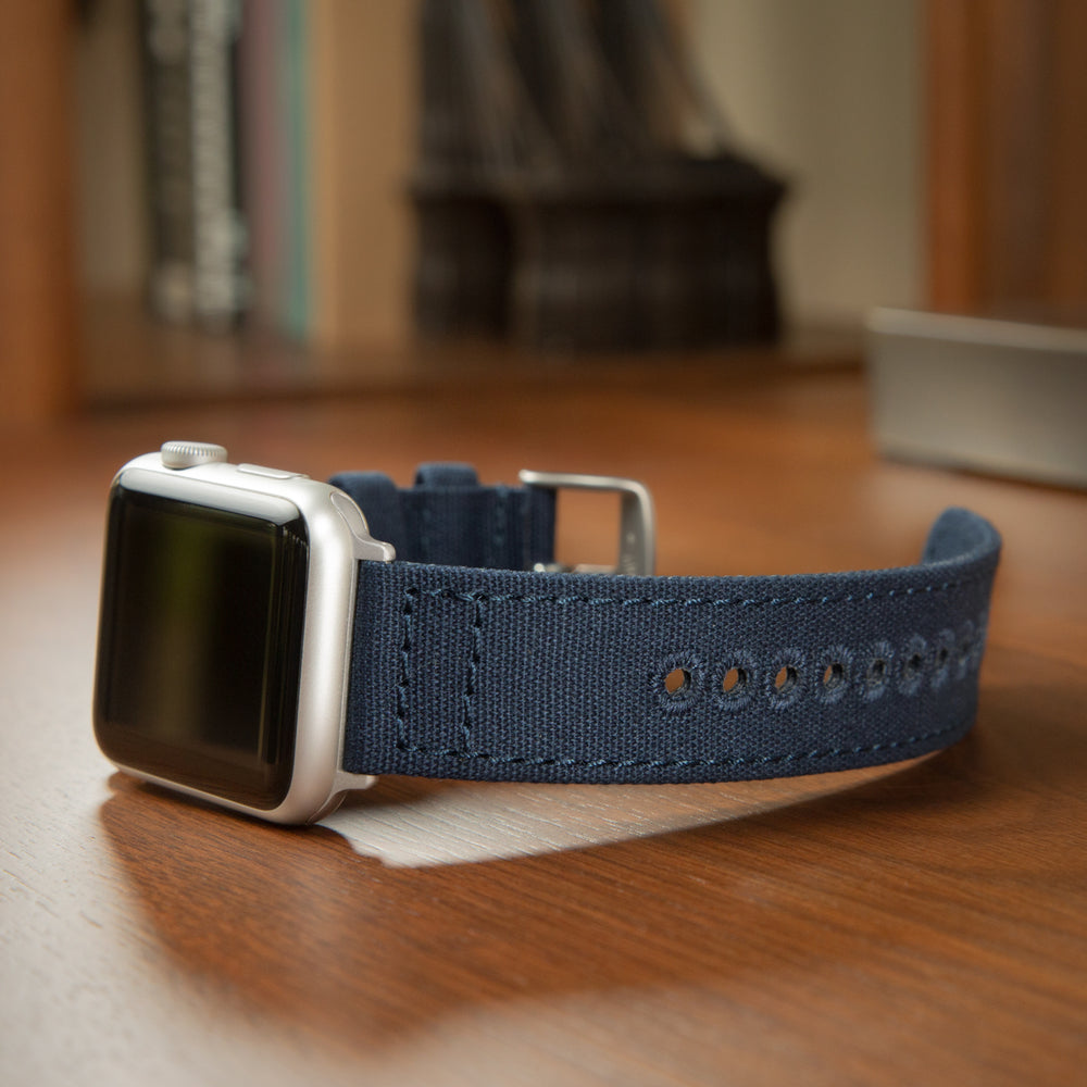 Apple Watch Canvas - Navy Blue/Silver Aluminum, ARC-AWC2-NVYS42, ARC-AWC2-NVYS38