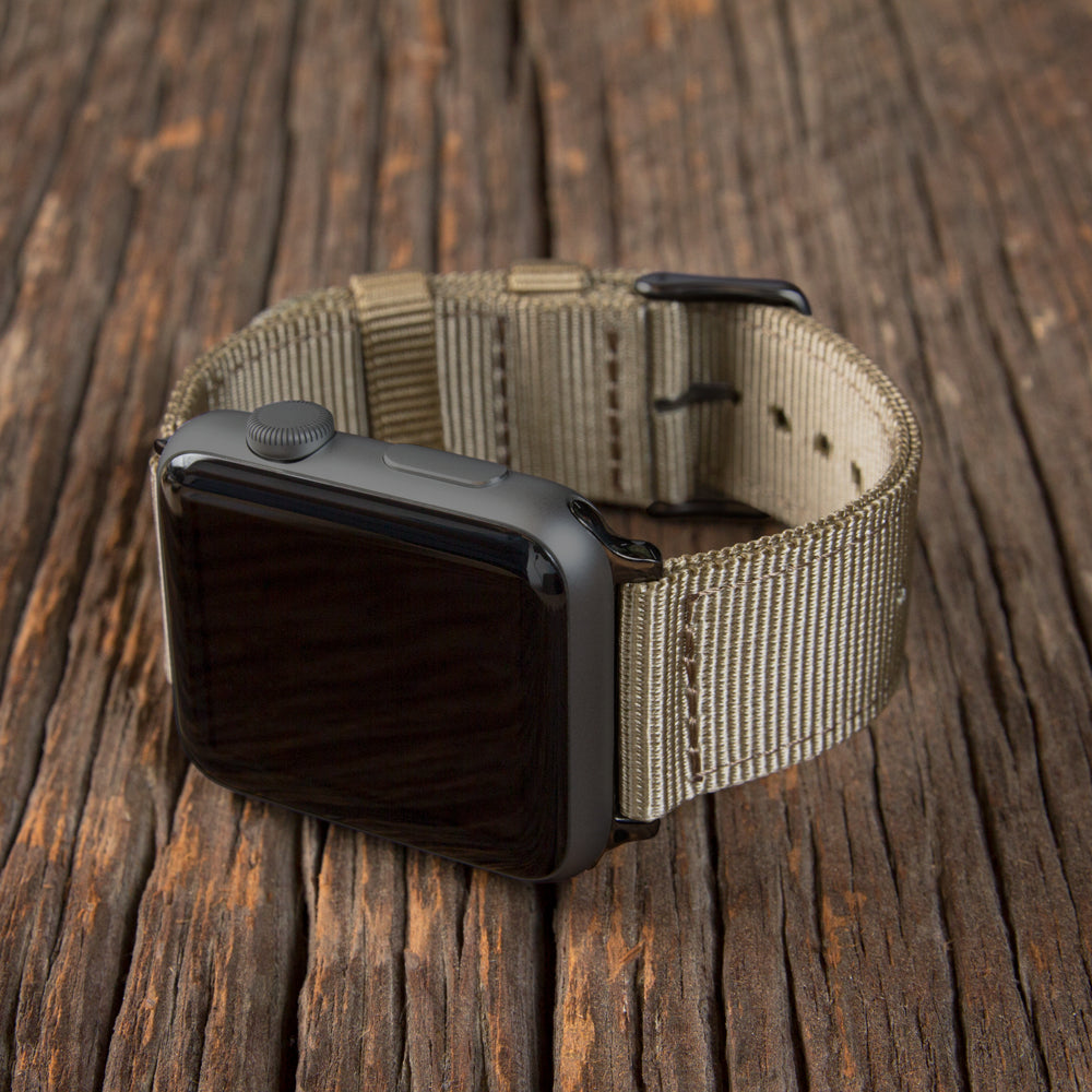 Apple Watch - Fabric watch band - Elastic nylon (black, blue, kaki