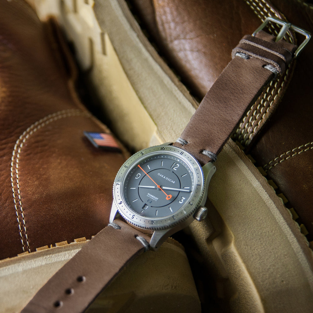 Quick Release Horween Leather - Natural/Gray, ARC-QRL2-NATGRY22, ARC-QRL2-NATGRY20, ARC-QRL2-NATGRY18